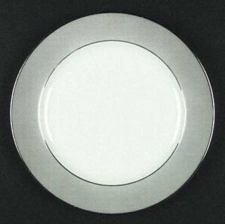 Sango Platina San (White W/Gray Color Band) Dinner Plate, Fine China Dinnerware