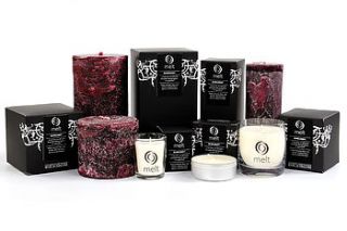 burgundy scented candle by melt candles