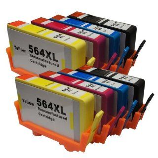 Ink4work 8 Pack Remanufactured HP 564XL Ink Cartridge Combo (Show Ink Level) For Deskjet 3070a 3520 3521 3522 3526 Electronics