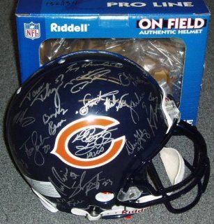 1985 Bears Team Chicago Bears Autographed Pro Helmet  Sports Related Collectibles  Sports & Outdoors