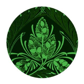 Vintage Floral Leaf Green Poker Chips