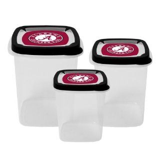 NCAA Alabama Crimson Tide Plastic Canister Set (3 Piece)  Sports Fan Bowls  Sports & Outdoors