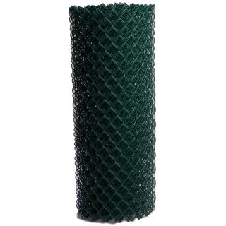 6 ft x 50 ft Green Galvanized Steel 9 Gauge Chain Link Fence Fabric