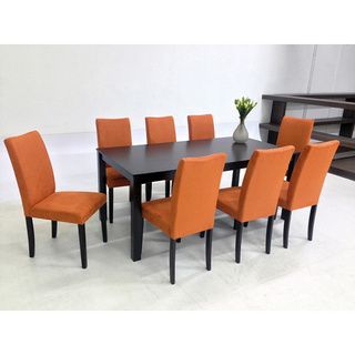 Warehouse Of Tiffany Warehouse Of Tiffany 9 piece Orange Juno Table Dining Set Orange Size 9 Piece Sets