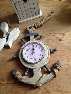nautical anchor wall clock by the hiding place