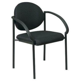 Office Star Stack Chair with Arms and Black Frame Quote   (special order) STC