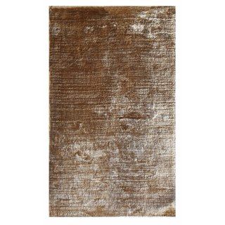 Handmade Ivory Abstract Pattern Polyester Rug (5 X 8)