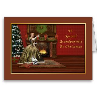 Christmas, Grandparents, Old Fashioned Card