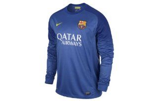2013 14 Barcelona Away Nike Goalkeeper Shirt (Blue)  Sports Fan Jerseys  Sports & Outdoors