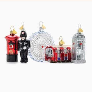 little london2 glass christmas decoration by bombki