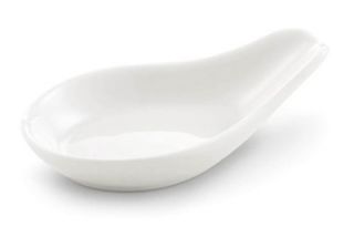 Tablecraft Glacier Collection Porcelain Spoon Dish, 3.5 x 2 in, White