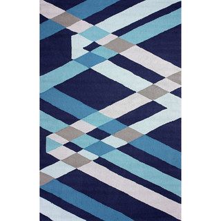 Nuloom Hand hooked Synthetics Blue Rug (5 X 8)
