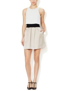 Annaba Draped Colorblock Dress by Maje