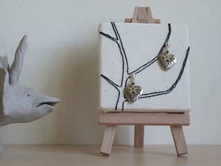 heart leaves mini family tree canvas on easel by thread squirrel