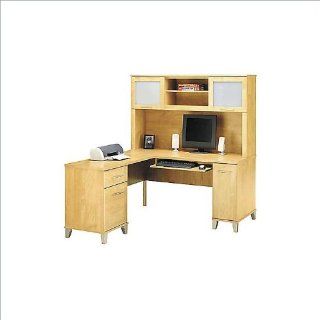 Shop Bush Furniture Somerset L Shape Wood Computer Desk With Hutch in Maple Cross at the  Furniture Store