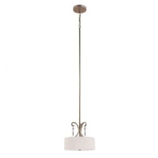 Capital Lighting 4460WG 576 CR Simone 2 Light Mini Pendant, Winter Gold Finish with Decorative Shade and Crystal Accents   Ceiling Pendant Fixtures  