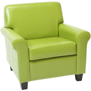 Home Loft Concept Stazzo Modern Leather Club Chair NFN1325 Color Green