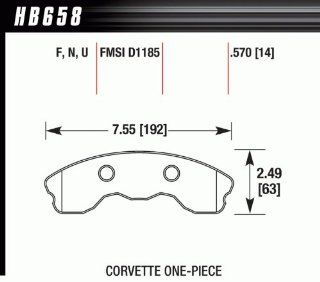 Hawk Performance HB658N.570 HP Plus Brake Pad for Chevy Corvette GS/Z06 Automotive