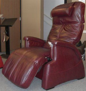 The Human Touch Power Electric Transitional Perfect Chair Recliner   PC85 / PC 085 Motor Recline Burgundy Red Premium Leather Pads   Zero Anti Gravity Recline Chair   Adjustable Home Desk Chairs