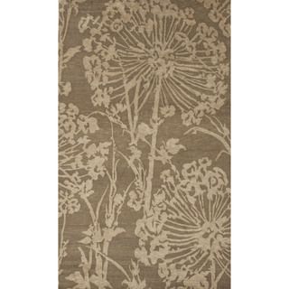 Hand knotted Gold/ Yellow Floral Pattern Wool Rug (2 X 3)