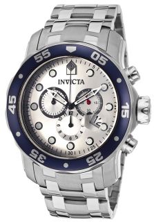Invicta 80058  Watches,Mens Pro Diver Chronograph Silver Tone Steel and Dial, Diver Invicta Quartz Watches