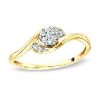 Cherished Promise Collection™ 1/10 CT. T.W. Composite Diamond Flower