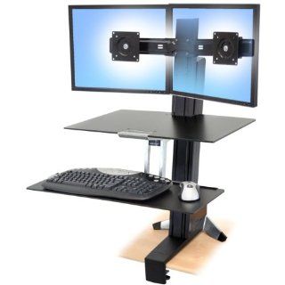 Ergotron WorkFit S Dual with Worksurface+   stand (33 349 200)    Computer Monitor Stands 