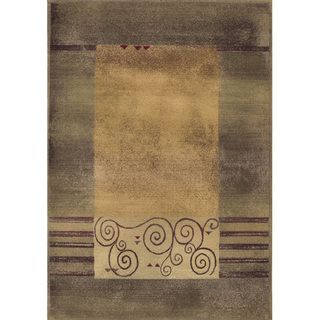 Generations Transitional Green/ Beige Rug (99 X 122)