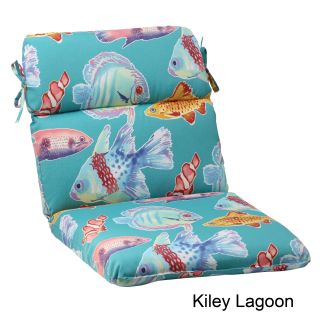 Pillow Perfect Kiley Polyester Rounded Outdoor Chair Cushion