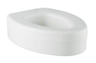 Safety First S1FE571W Elevated Toilet Seat, White, Elongated   Raised Elongated Toilet Seat  