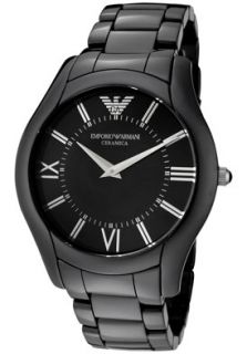 Emporio Armani AR1440  Watches,Mens Super Slim Black Dial Black Ceramic, Casual Emporio Armani Quartz Watches