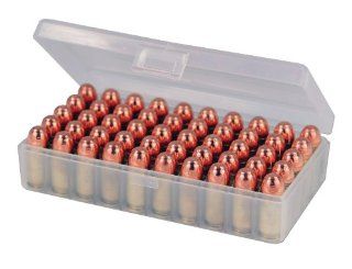 Berry's 50 Round Ammo Box (2) Pack   Clear Plastic Fits .45 / 10mm  Gun Ammunition And Magazine Pouches  Sports & Outdoors