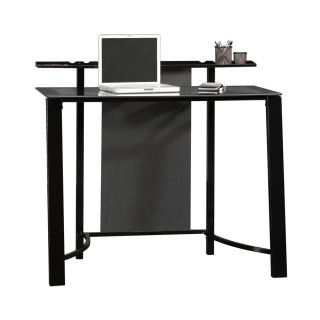 Sauder Mirage Black Glass Laptop Desk