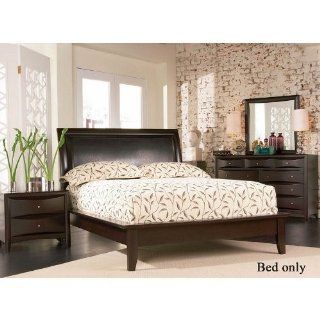 Queen Size Platform Bed in Cappuccino Finish Home & Kitchen