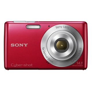 Sony Cyber shot DSC W620 14.1MP Red Digital Camera Sony Point & Shoot Cameras