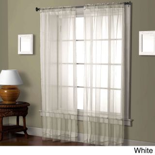 Victoria Classics Cedar Front Sheer 84 inch Curtain Panel White Size 50 x 84