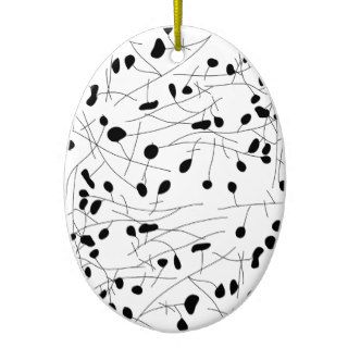 220 BLACK WHITE FLORAL PATTERN BACKGROUNDS WALLPAP CHRISTMAS TREE ORNAMENT