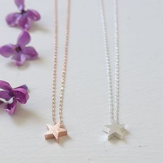 mini star charm necklace by lilac coast