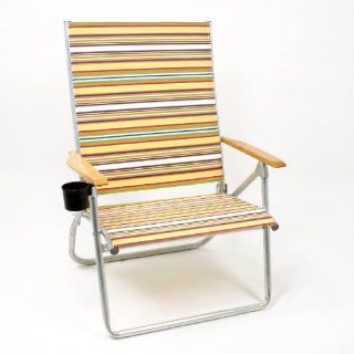 Telescope 581 First Class Beach Chairs with Cup Holder   483 Summer Spree   Folding Patio Chairs