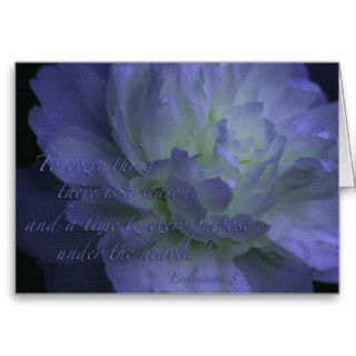 Ecclesiastes 3 with beautiful flower greeting card