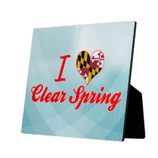 I Love Clear Spring, Maryland Photo Plaques