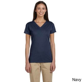 Econscious Womens Organic Cotton Short Sleeve V neck T shirt Navy Size XXL (18)