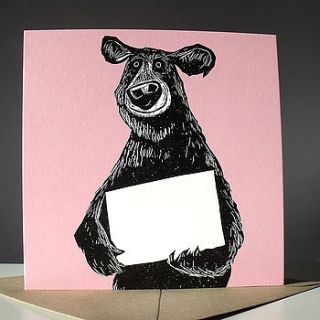 bear card  blank by cardinky