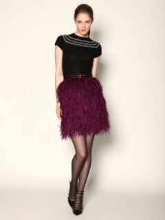 Oliviana Ostrich Feather Skirt by Pink Tartan