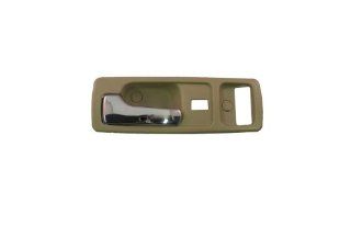 Honda Accord Tan Beige Inside Front Driver Side Replacement Door Handle with Power Lock and Chrome Lever Automotive