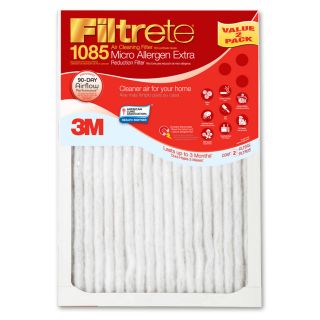 Filtrete 2 Pack Micro Allergen Extra Reduction Electrostatic Pleated Air Filters (Common 12 in x 12 in x 1 in; Actual 11.7 in x 11.7 in x 1 in)