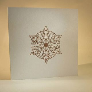 copper letterpress christmas card by letterpress design