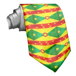 Colorful Contrast Grenadian Flag Ties