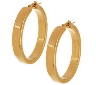 Oro Nuovo 1 1/2 Square Tube Design Hoop Earrings, 14K —