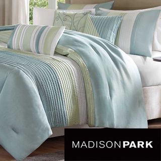 Madison Park Chester Green/blue 6 piece Duvet Cover Set